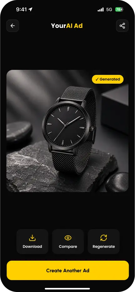 PixelAd app: choosing an ad style template